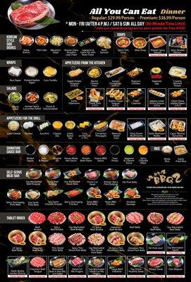 Regular & Premium Menu