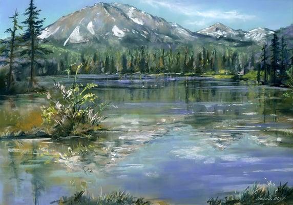 Manzanita Lake, Lassen National Park
 Pastel Painting
 Janet Lombardi Blixt