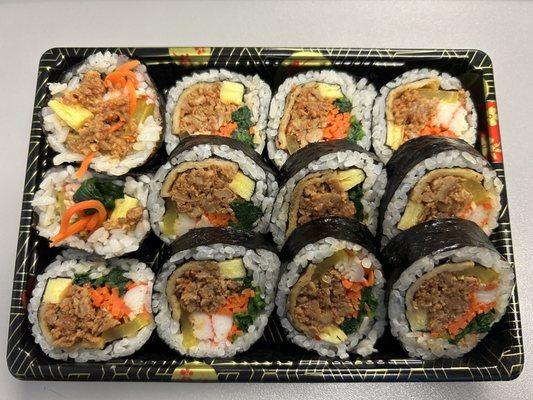 tasty spicy beef kimbap!