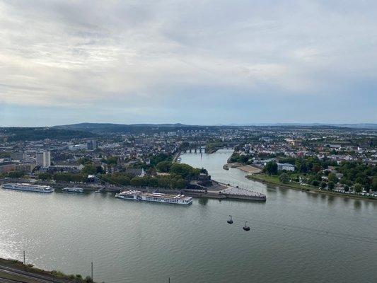 A view of Koblenz from Ehrenbreitstein Fortress