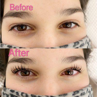 Keratin lash lift and tint