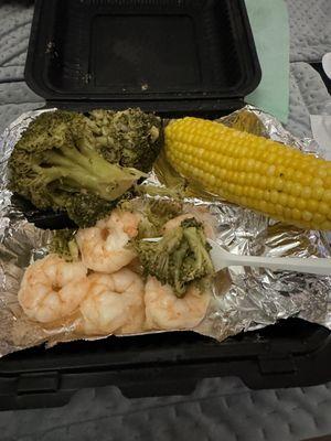 Ordered the shrimp plate with no sauce or butter.