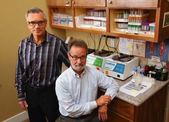 Eric Gordon MD and Wayne Anderson ND photo  Christopher Chung/Press Democrat - http://www.pressdemocrat.com/news/6110404-181/santa-rosa-doct