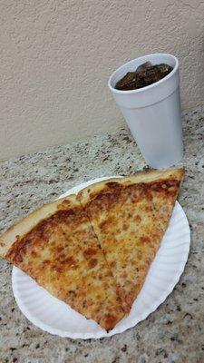 2 slice and a drink lunch special for just over $5.00.  Decent.