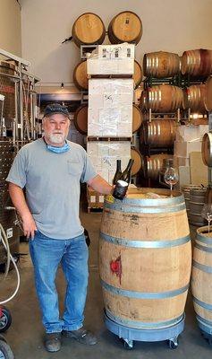 Winemaker Kevin in the facility.