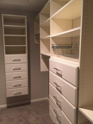 Closets installed. So pretty!