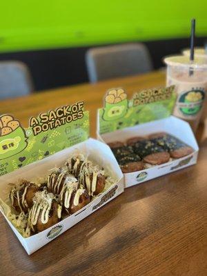 Takoyaki and spam musubi