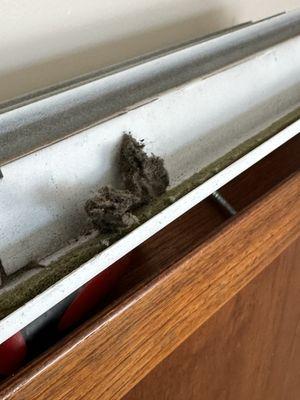 This is another example of what is coming out of our vents since the second cleaning.  It's just below the duct.