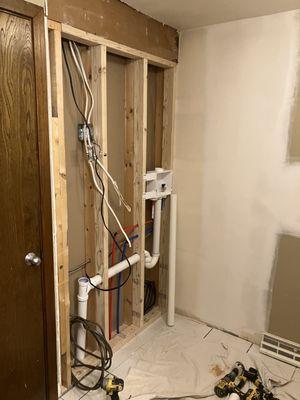 Plumbing added to add washer/dryer combo