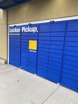 Outdoor pick up lockers