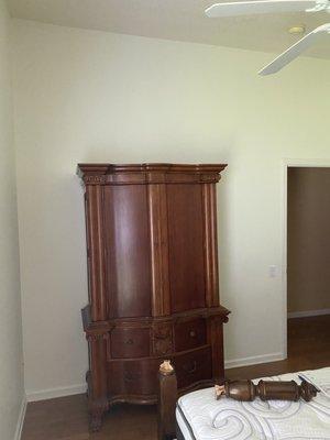 Damaged armoire