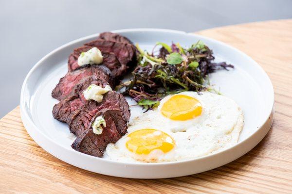 Hanger Steak with Eggs