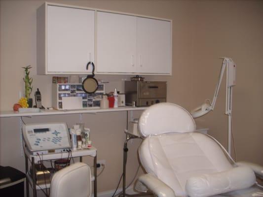 Electrolysis and waxing in a clean, private room.