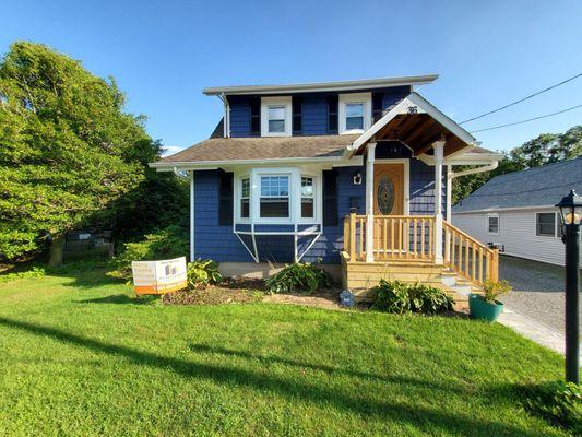 Custom porches and vinyl siding.