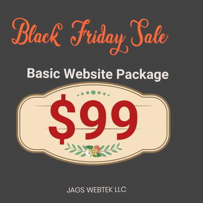 BLACK FRIDAY SALE

Basic Website Package

ENDS ON 11/30/2023