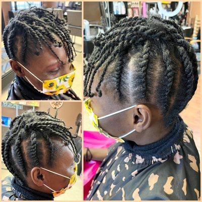 FLAT TWIST UPDO STYLE