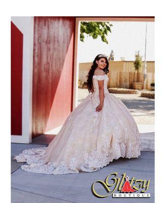 Ivory Lace Quinceanera Dress