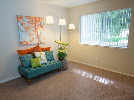 Bedrooms featuring ample amount of natural lighting.