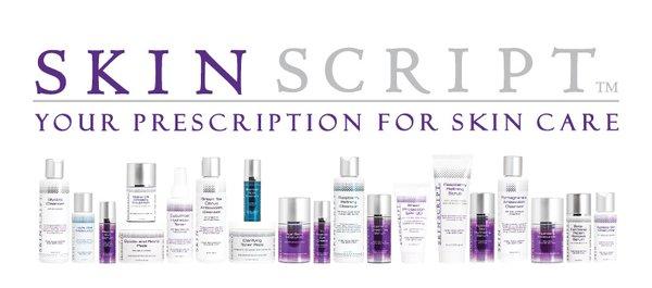 Proudly use SkinScript RX for facial treatments