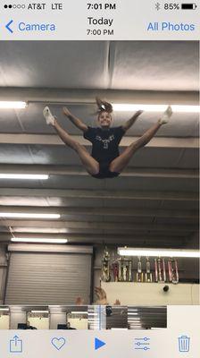 Working on basket toss stunts!