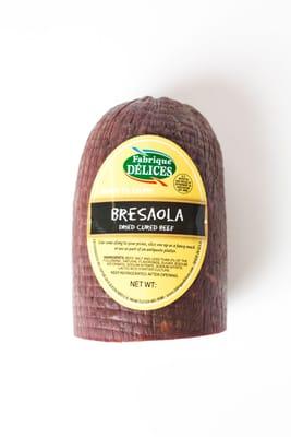 Bresaola (Viande des Grisons): A traditional cold cut made from 100% beef. Dry cured whole for 75 days and hand tied !