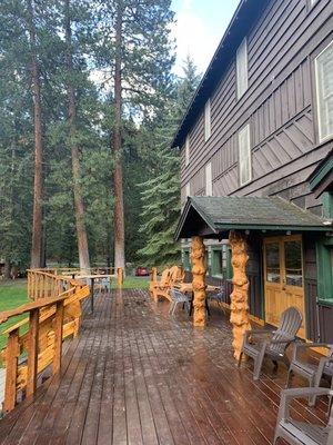 New front deck with larger sitting area and beautiful place to hang out.