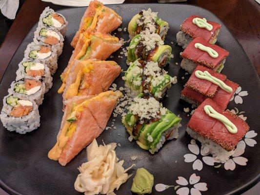 Philadelphia Roll, Sandwich Roll, Dancing Eel, Wasabi Roll