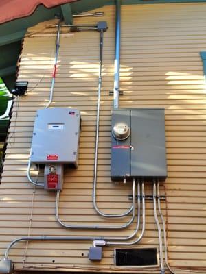 New electrical service upgrade with a SMA inverter