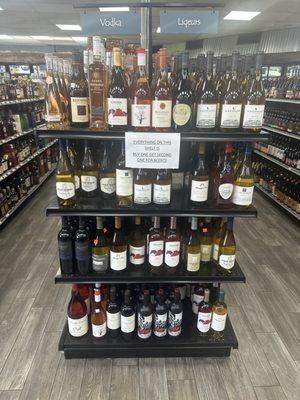 End of the year sale wines for 5cents.