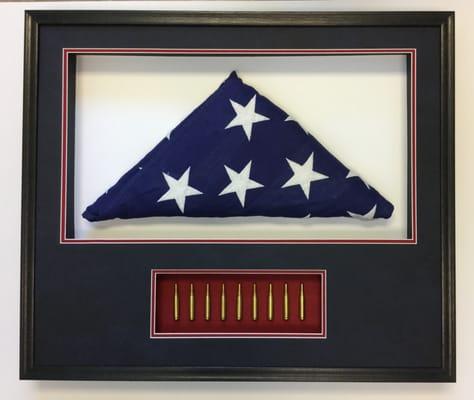 US Flag Shadowbox Custom Frame by Art Frame Solutions