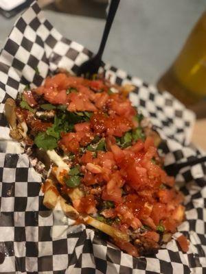 LOADED FRIES. Delicious enough for two! Alex you the man