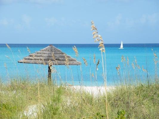 The beach at Exuma Island, Bahamas