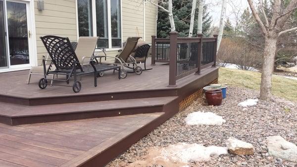 A new deck for another happy customer!  The old one was ruined by hail.