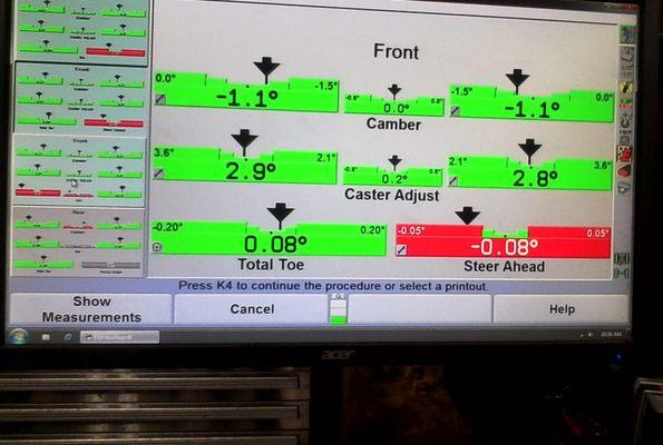 Alignment job S&S supposedly corrected