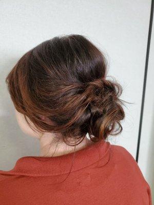 Loose wedding updo