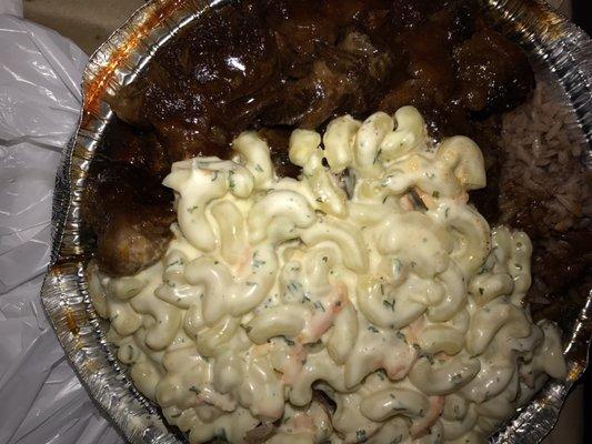 10 dollars Medium oxtail with macaroni salad. Omg you won't regret !!