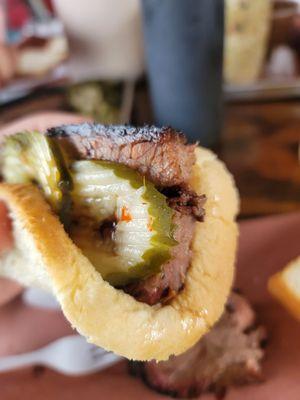 Brisket and pickles