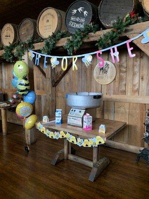 Cotton candy gender reveal party