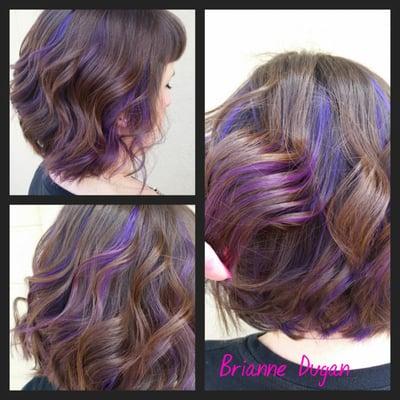 Gorgeous peek a boo purple. Please call or text 626-222-8250 for appointments. Thank you!