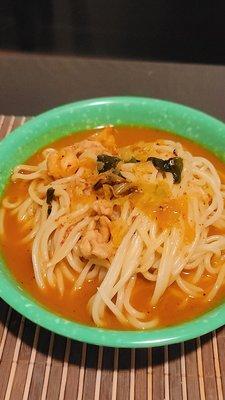 Jjampong-spicy seafood noodles