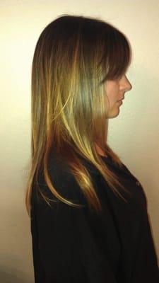 Golden balayage