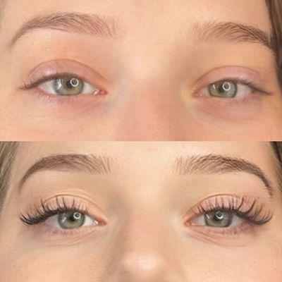 Before and After Classic Lash Extensions