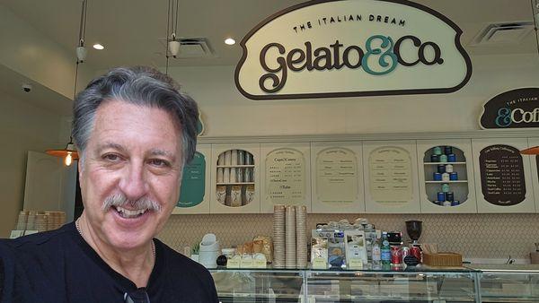 ROSARIO S. CASSATA AT GELATO & CO AT HARBORSIDE SHOPS IN JUPITER FLORIDA.