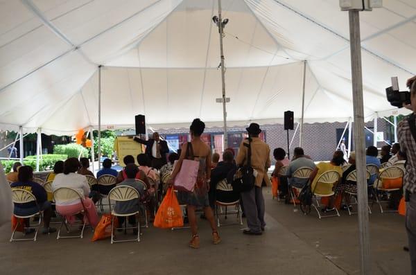 A great crowd learning how to save money on their homeowners insurance on 06/16/2012. (Photo by Ashley Greaves)