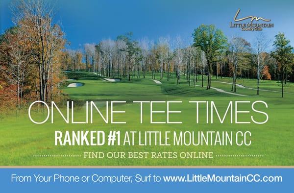 Tee times on our website