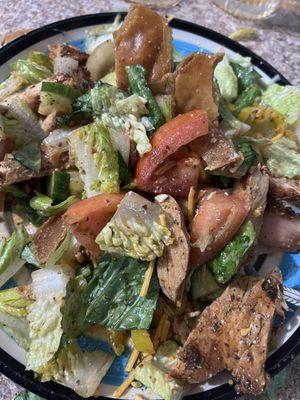 Chicken shawarma Fattoush Salad