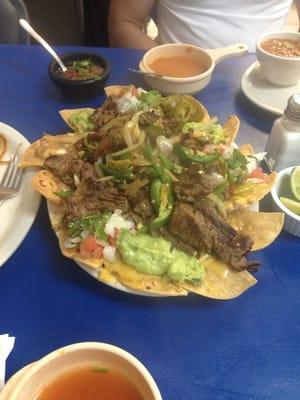 If you like spicy food try the botana with Fajitas Toreadas. I guarantee that you will be pleased.  It's a great place to eat.