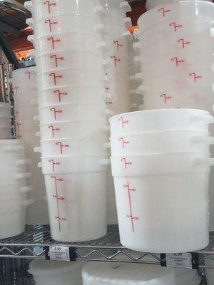 enormous measuring buckets