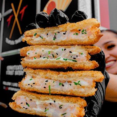 Stacks of Shrimp Toast