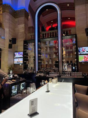 Bar with impressive mirrored wall